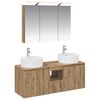 vidaXL Set di Armadi da Bagno 4 pz Rovere Artigianale