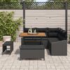 vidaXL Set Divano da Giardino con cuscino 8 pcs Nero Poly Rattan