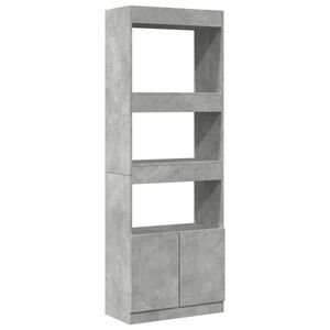 vidaXL Credenza Grigio Cemento 63x33x180 cm in Truciolato