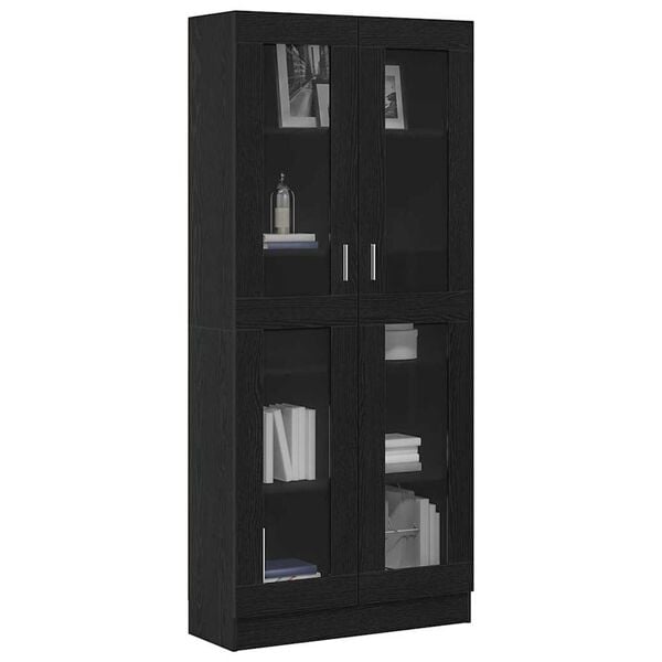 vidaXL Armadio per Libri Rovere nero 82,5 x 30,5 x 185 cm