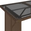 vidaXL Tavolo Giardino Piano in Vetro Marrone 110x68x70 cm Polyrattan