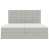 vidaXL Letto con Contenitore Grigio chiaro 180 x 200 cm Velluto