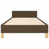 vidaXL Giroletto senza Materasso Marrone Scuro 100x200 cm Tessuto