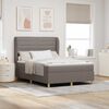 vidaXL Letto con molle e materasso Grigio Scuro 90x190 cm Tessuto