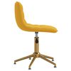 vidaXL Sedie da Pranzo Girevoli 4 pz Giallo Senape in Velluto