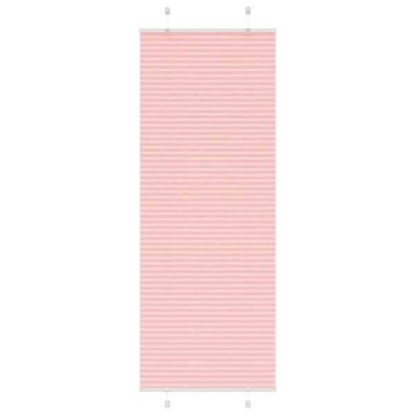 vidaXL Tenda Plissettata Rosa 80x200 cm Larghezza Tessuto 79,4 cm