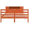 vidaXL Letto Libreria senza Materasso Marrone Cera 120x190 cm in Pino