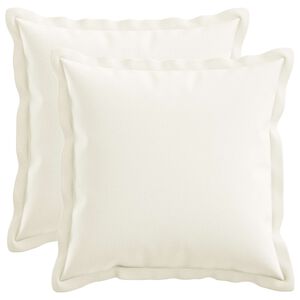 vidaXL Federa 2 pcs HOUTEN Bianco 30 x 30 cm Lino