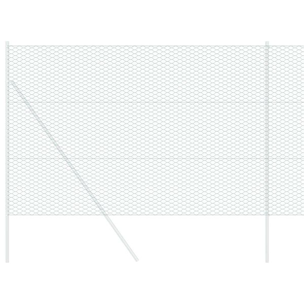 vidaXL Recinzione Esagonale Verde 1.6 x 10 m Acciaio