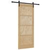 vidaXL Porta scorrevole Naturale 86 x 211 cm Legno Massello di Pino