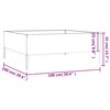 vidaXL Fioriera Rialzata da Giardino 100x100x41 cm in Acciaio Corten
