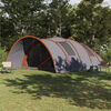 vidaXL Tenda a tunnel con tetto Grigio e arancione 710 x 460 x 245 cm
