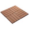 vidaXL Piastrella per Decking 11 pcs Marrone Chiaro 30 x 30 cm WPC