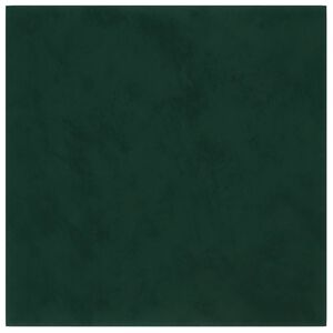 vidaXL Testiera da Parete 12 pz Verde Scuro Velluto