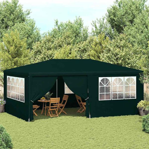 vidaXL Gazebo Professionale con Pareti 4x6 m Verde 90 g/m²