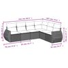 vidaXL Set Divano da Giardino 6pz con Cuscini Grigio Chiaro Polyrattan