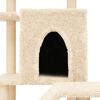 vidaXL Albero per Gatti con Tiragraffi in Sisal Crema 97 cm