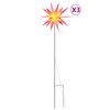 vidaXL Luci di Natale con Picchi e LED 3 pz Pieghevoli Rosse 35 cm