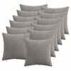 vidaXL Federa 12 pz ALMELO Grigio Chiaro 40 x 40 cm corduroy