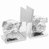 vidaXL Fermalibri 2 pcs Argento 8 x 12 x 16.5 cm Alluminio
