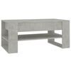 vidaXL Tavolino Salotto Grigio Cemento 102x55x45 cm Legno Multistrato