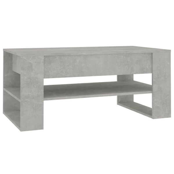 vidaXL Tavolino Salotto Grigio Cemento 102x55x45 cm Legno Multistrato