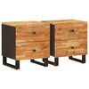 vidaXL Armadio da Notte con cassetto 2 pcs Marrone 40 x 33 x 46 cm
