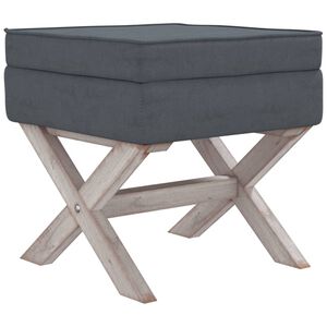 vidaXL Sgabello Portaoggetti Grigio Scuro 45x45x49 cm in Velluto