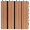 vidaXL Piastrella per Decking 11 pcs Teak riciclato 30 x 30 cm WPC