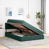 vidaXL Letto con Contenitore Verde Scuro 140 x 200 cm Velluto
