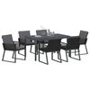 vidaXL Set da Pranzo per Giardino 7 pcs Antracite polyrattan