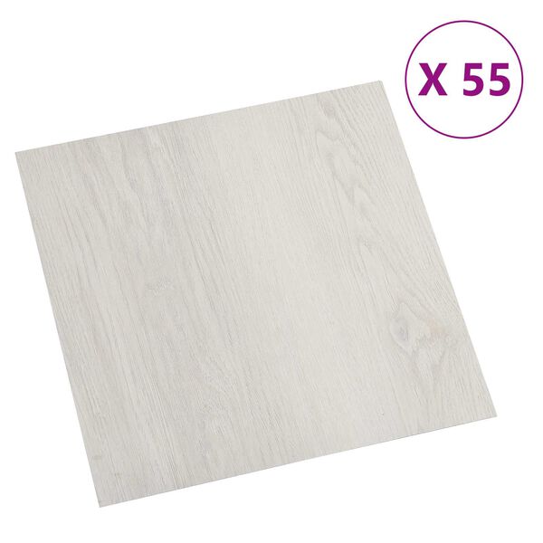 vidaXL Tavole per Pavimenti 55 pcs Beige 5,11 m&sup2; PVC