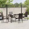 vidaXL Set da Pranzo per Giardino 5 pcs Marrone