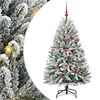 vidaXL Albero di Natale artificiale 150 cm 150 LED Bianco caldo