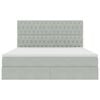 vidaXL Letto con contenitore e materasso Grigio chiaro 160 x 200 cm
