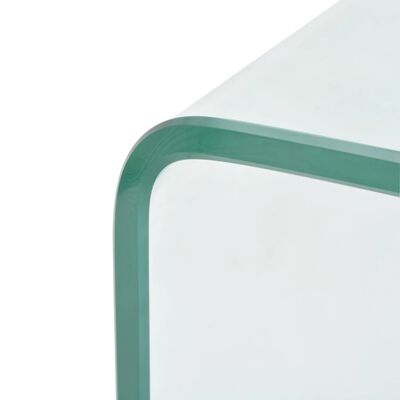 vidaXL Tavolino da Caffè in Vetro Temperato 98x45x30 cm Trasparente
