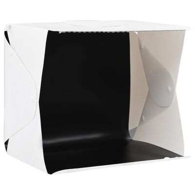 vidaXL Light Box per Studio Foto a LED 40x34x37 cm in Plastica Bianco