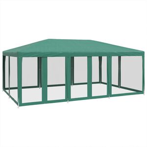 vidaXL Tenda per Feste con 10 Pareti Laterali in Rete Verde 6x4 m HDPE