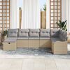 vidaXL Set di divani con cuscino Beige e Grigio Chiaro polyrattan