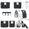 vidaXL Struttura del letto loft per bambini Bianco e Nero Metallo