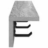 vidaXL Appendiabiti a muro Grigio Sonoma 40 x 10,5 x 10,5 cm