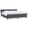 vidaXL Giroletto a Molle con Materassi Grigio Scuro 200x210 cm Velluto