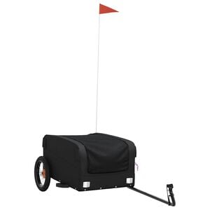 vidaXL Rimorchio da Bici Nero 30 kg in Ferro