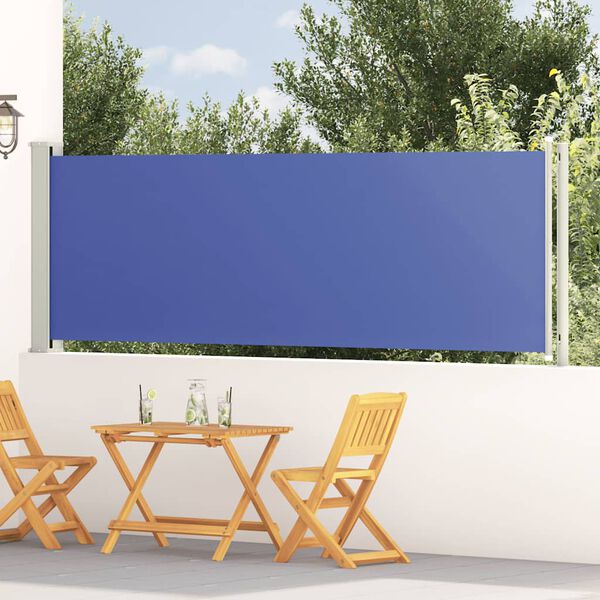 vidaXL Tenda Laterale Retrattile per Patio 117x600 cm Blu