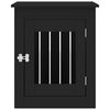 vidaXL Gabbia Cani da Arredamento Nera 55x75x65cm Legno Multistrato