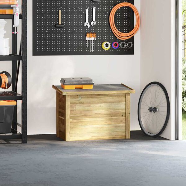 vidaXL Scatola di Stoccaggio Naturale 80 x 44,5 x 57,5 cm