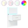 vidaXL Comodino a Parete con Luci LED Bianco