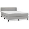 vidaXL Giroletto a Molle con Materasso Grigio Chiaro 140x200cm Tessuto