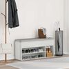 vidaXL Panca Porta Scarpe Bianco Lucido 102x30,5x45 cm Truciolato