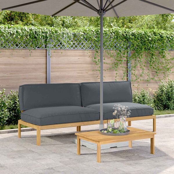 vidaXL Set di divani con cuscino Antracite 240 x 92 x 69 cm